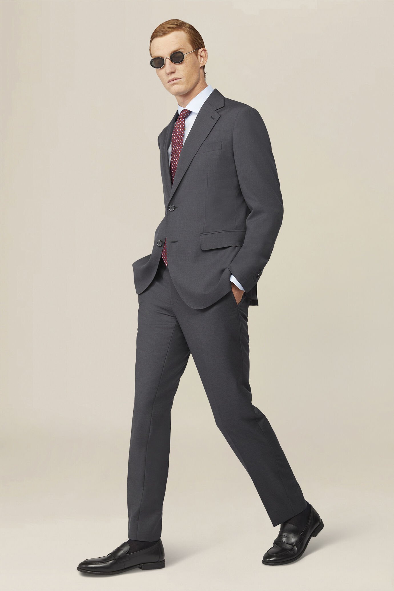 Abito monopetto uomo mix size dk grey image number 1